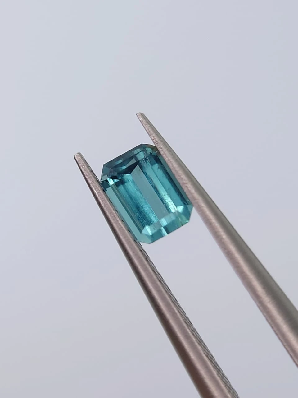 0.44ct Natural Lagoon Blue Tourmaline Emerald Cut Loose Gemstone from Afghanistan — view 3